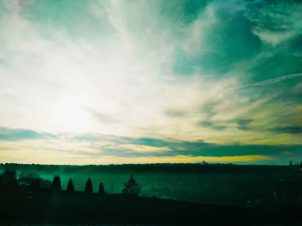 Sonnenuntergang Über Der Schlucht Kamenez Podolsky Ukraine — Stockfoto