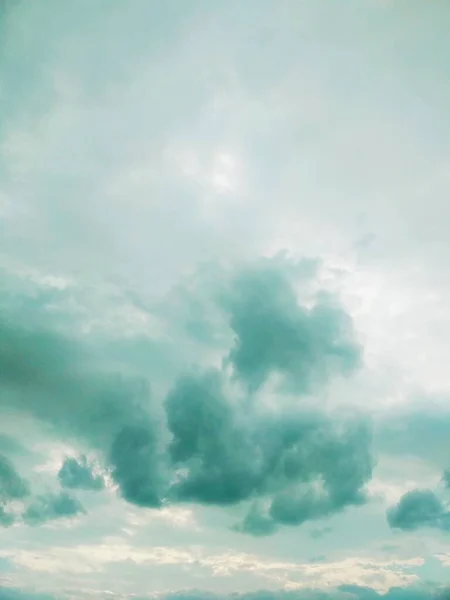 Naturlig Bakgrund Himmel Täckt Med Vackra Moln — Stockfoto