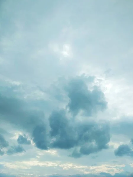 Fondo Natural Cielo Cubierto Hermosas Nubes — Foto de Stock