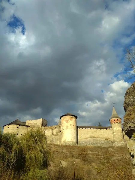 Old Fortress Background Stormy Sky Kamenets Podolsky Ukraine — Stock Photo, Image