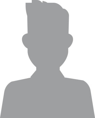 El çizimi, modern insan avatar profil ikonu (ya da portre ikonu). Kullanıcı düz avatar simgesi, işaret, profil erkek sembolü
