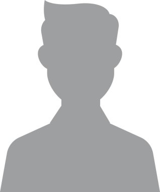 El çizimi, modern insan avatar profil ikonu (ya da portre ikonu). Kullanıcı düz avatar simgesi, işaret, profil erkek sembolü