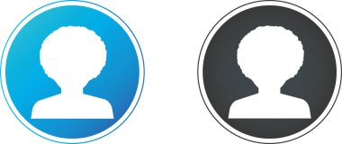 El çizimi erkek Avatar profil simgesi (veya portre simgesi). Kullanıcı düz avatar simgesi, işaret, profil insan sembolü