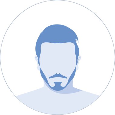 El çizimi, erkek Avatar profil simgesi (veya portre simgesi). Kullanıcı düz avatar simgesi, işaret, profil insan sembolü