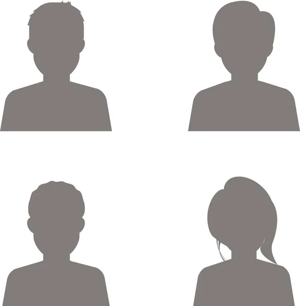 Set Von Handgezeichneten Avatarprofilsymbolen Oder Porträtsymbolen Einschließlich Männlicher Und Weiblicher — Stockvektor