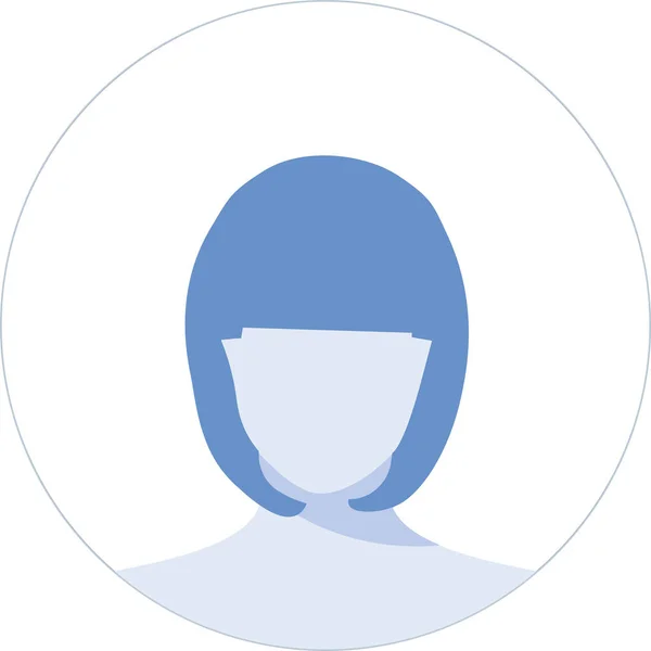 Handritad Modern Kvinna Avatar Profil Ikon Eller Porträtt Ikon Användaren — Stock vektor