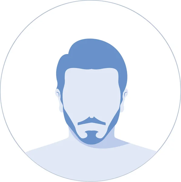 Handritad Manlig Avatar Profilikon Eller Porträttikon Användaren Platt Avatar Ikon — Stock vektor