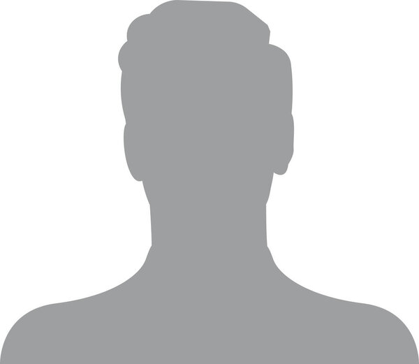 Hand drawn, modern, man avatar profile icon (or portrait icon). User flat avatar icon, sign, profile male symbol