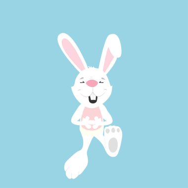 Zombi Tavşan çizgi film karakteri. Tavşan işe ya da okula gidiyor.. 