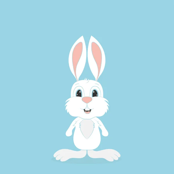 Happy Easter Bunny Vector Illustration Cute Rabbit Cartoon Character — Stock Vector