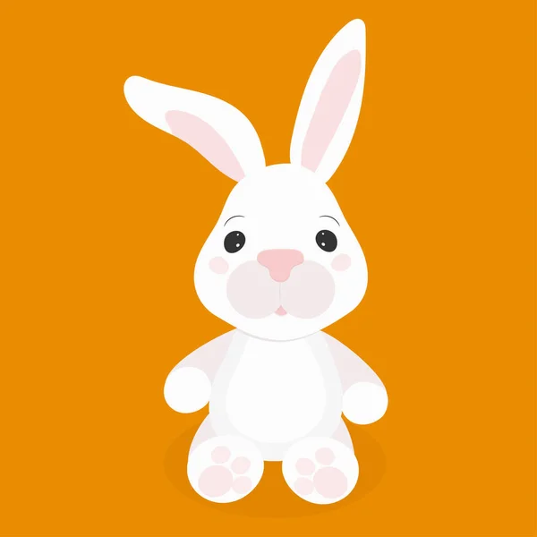 Joyeux Lapin Pâques Illustration Vectorielle Mignon Personnage Dessin Animé Lapin — Image vectorielle