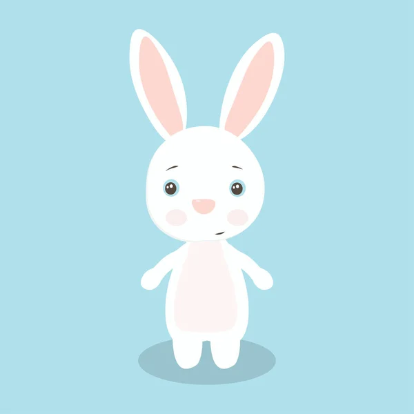 Joyeux Lapin Pâques Illustration Vectorielle Mignon Personnage Dessin Animé Lapin — Image vectorielle