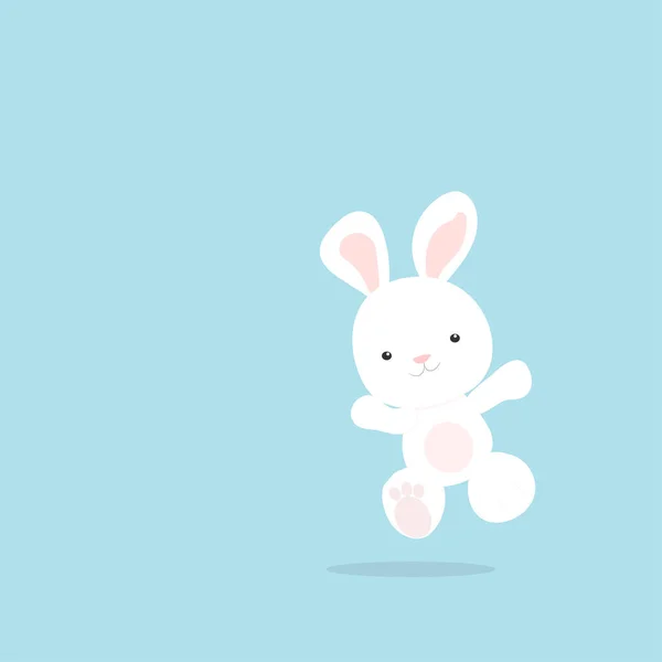 复活节快乐兔子病媒图解 可爱兔子卡通人物 — 图库矢量图片