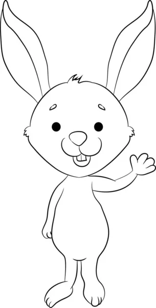 Happy Easter Bunny Vector Illustration Cute Rabbit Cartoon Character — Stock Vector