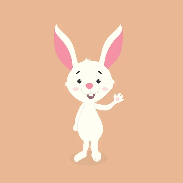 Joyeux Lapin Pâques Illustration Vectorielle Mignon Personnage Dessin Animé Lapin — Image vectorielle