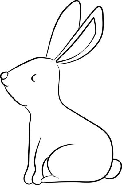 Mutlu Paskalya Tavşanı Vektör Illüstrasyonu Sevimli Tavşan Çizgi Film Karakteri — Stok Vektör