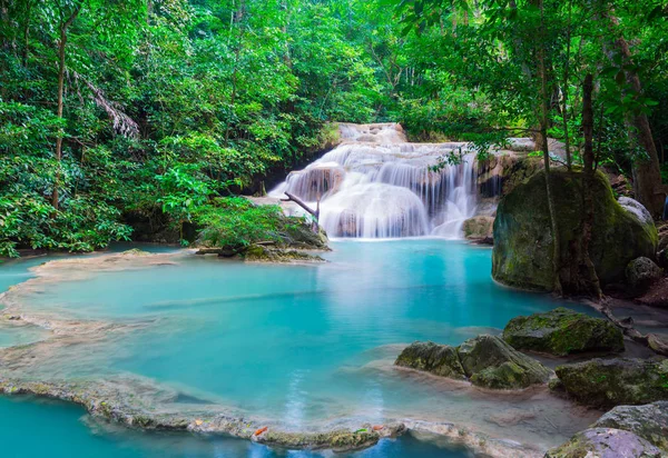 Cool Waterval Tropisch Woud — Stockfoto