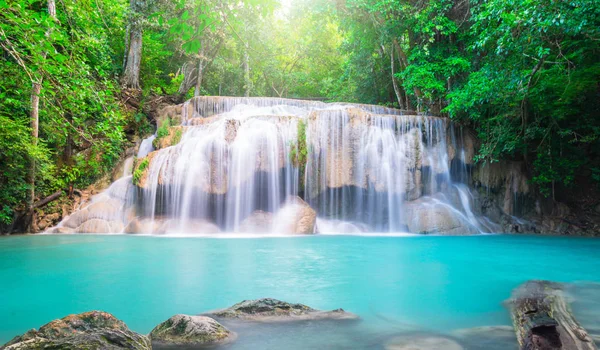 Erawan Водоспад Таїланді Тропічного Лісу — стокове фото