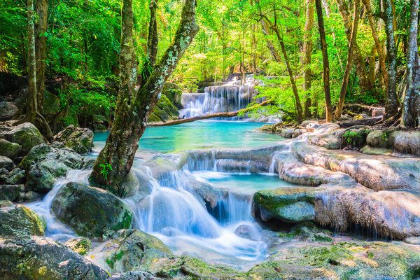 Erawan Waterfall in National Park, Thailand