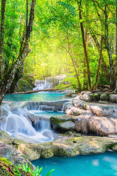 Cachoeira Erawan Tailândia — Fotografia de Stock