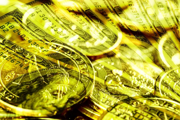 Soyut dolarlık banknot dolar sikke