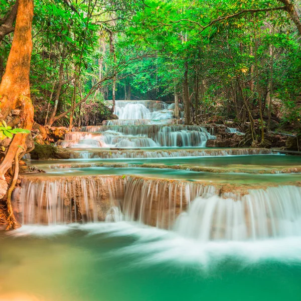Cachoeira Bonita Kanchanaburi Tailândia — Fotografia de Stock