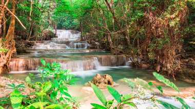Huay Mae Kamin şelale Tayland Ulusal Park'ta