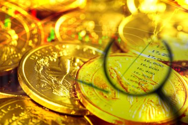Bize closeup dolar paraları ile para yatırım analiz kavramı arka plan