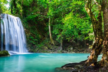 Erawan şelale Tayland Ulusal Parkı'nda