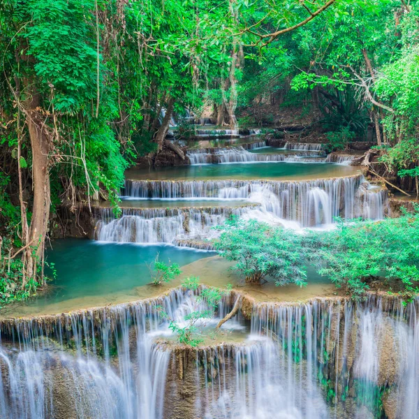 Cachoeira Bonita Kanchanaburi Tailândia — Fotografia de Stock