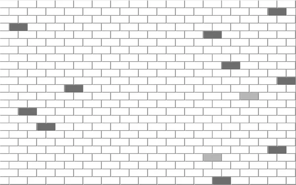 Abstract White Brick Wall Texture Background Vector Illustration — Stock Vector