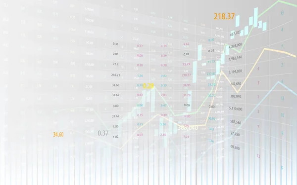 Lista Mercado Ações Gráfico Vara Vela Negociação Design Gráfico Para — Vetor de Stock