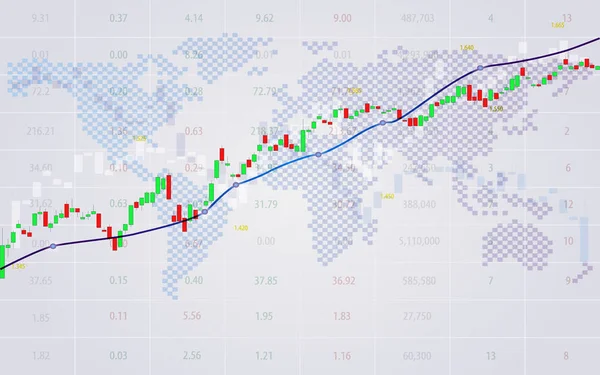 Borsa Döviz Grafik Vektör Çizim Mum Sopa — Stok Vektör