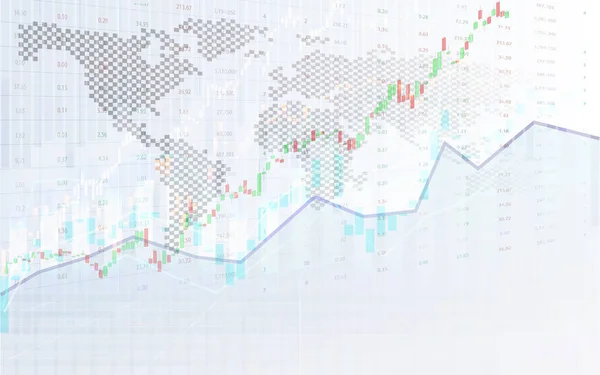 Finanční Svíčka Stick Graf Akciovém Trhu Investovat Obchodní Koncept Vektorové — Stockový vektor
