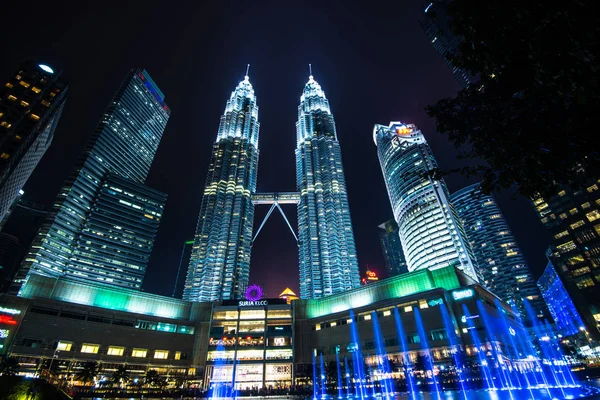 Kuala Lumper Malasia Octubre 2018 Torres Petronas Escena Nocturna Kuala — Foto de Stock