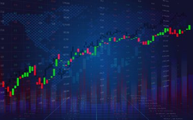 İş grafiği eğilimi ile. Borsa verileri kavramı görüntüler. Borsa fiyatları. Mum sopa borsa izleme grafiği. Ekonomik hisse senedi grafiği.