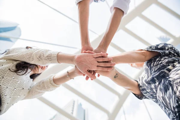 Teamwork Hand Samen Voegen — Stockfoto