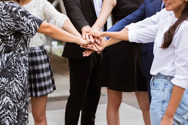 Collega Hand Samen Voegen — Stockfoto