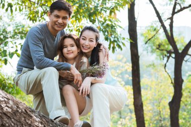 Mutlu bir aile kavramı, ağaca tırmanma