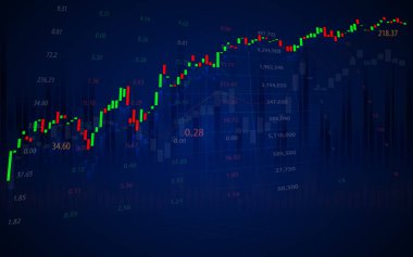 Soyut mum sopa borsa veya finansal yatırım kavramı, vektör çizim için Perspektif grafik tasarım ticaret yatırım 