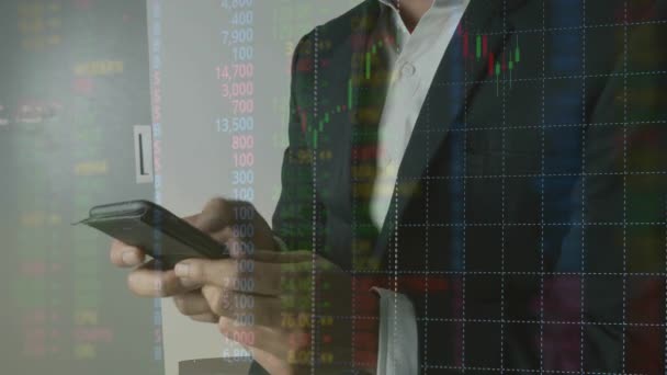 Estratégia Investimentos Forex Mercado Ações Conceito Gestão Dinheiro — Vídeo de Stock