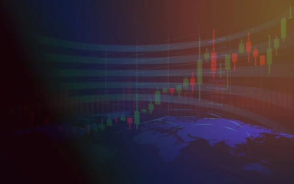 Wykres Obrotu Giełdowego Lub Forex Koncepcji Graficznej Odpowiednie Dla Inwestycji — Wektor stockowy