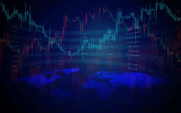 Mercado Valores Gráfico Velas Comercio Divisas Diseño Gráfico Para Concepto — Archivo Imágenes Vectoriales