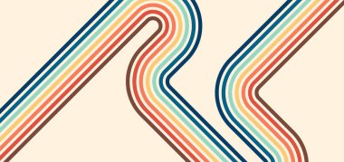 Klasik çizgili arka plan. Moda geçmişe dönük çizgi arkaplanındaki poster tasarımı