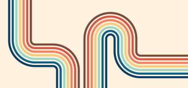 Klasik çizgili arka plan. Moda geçmişe dönük çizgi arkaplanındaki poster tasarımı