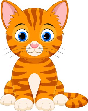 Kedi çizgi filminin vektör çizimi
