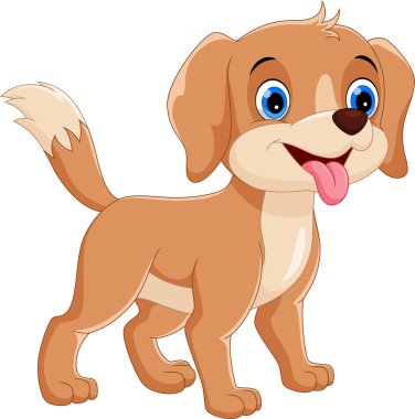 sevimli küçük köpek çizgi