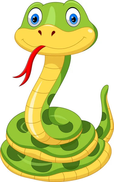 Mignon Bébé Serpent Dessin Animé — Image vectorielle