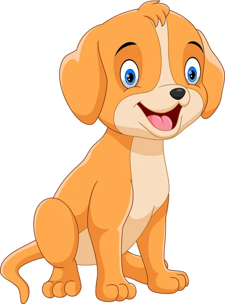 Drăguț Desen Animat Câine Mic — Vector de stoc