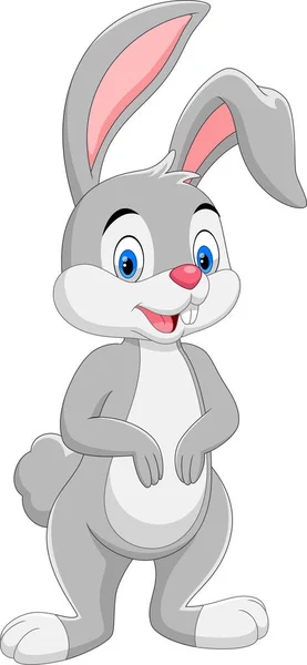 Happy Rabbit Cartoon White Background Vector Graphics